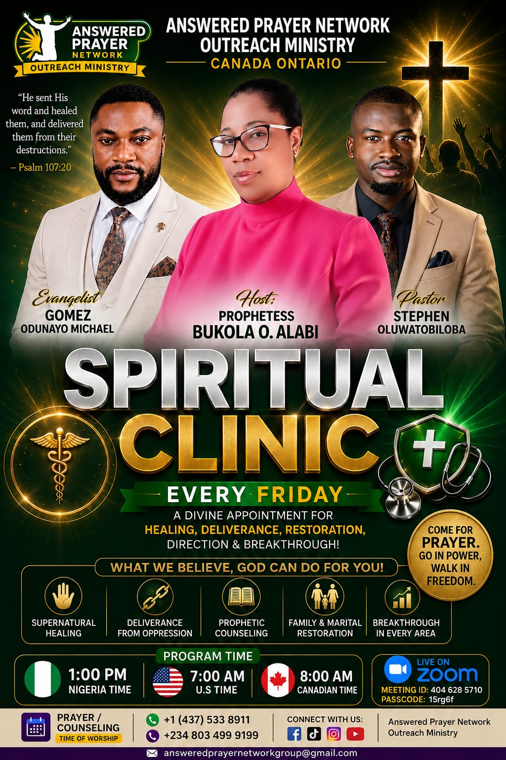 Spiritual Clinic flyer